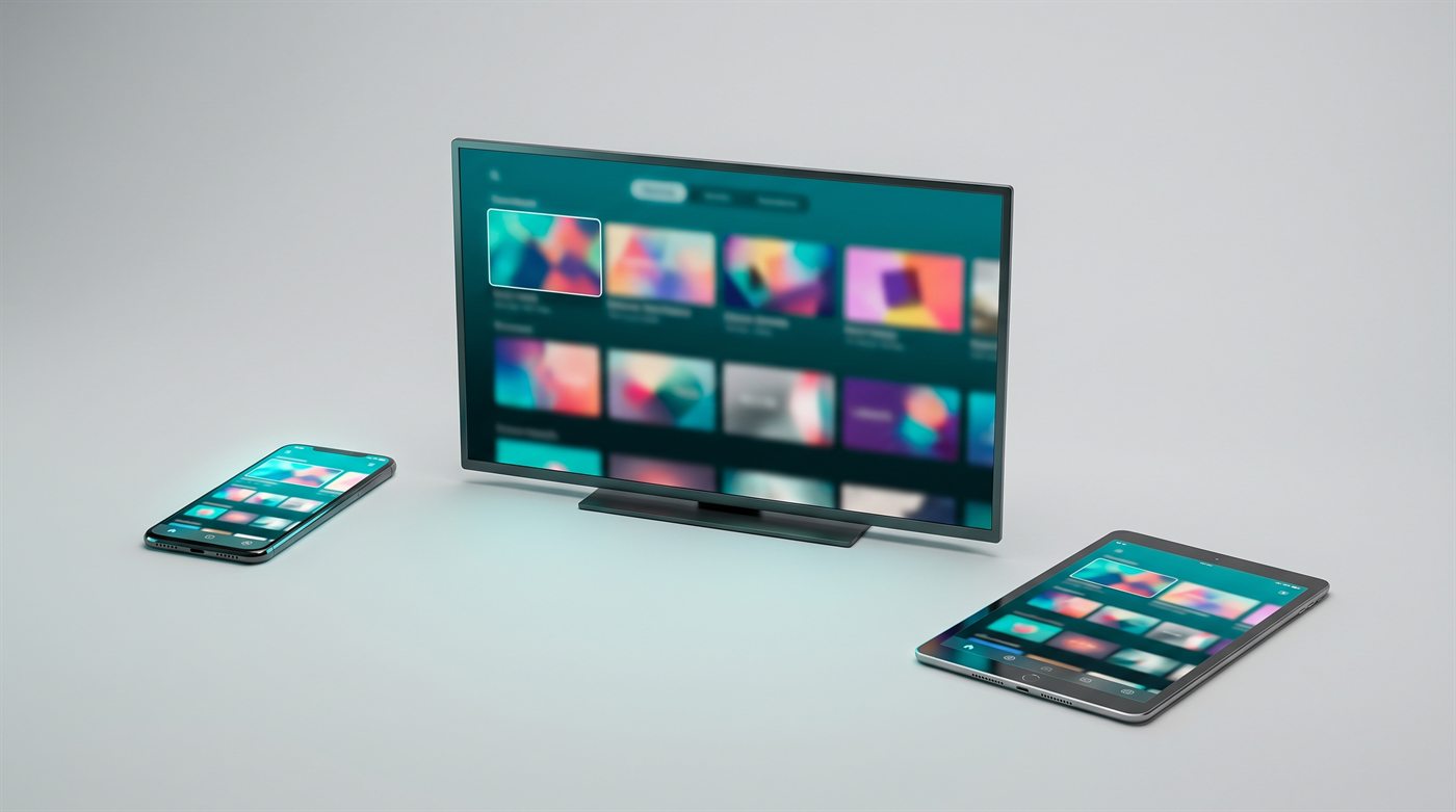 IPTV på Smart TV, surfplatta och mobil sida vid sida